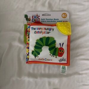 Eric Carle Caterpillar Soft Teether Book - Green and Yellow